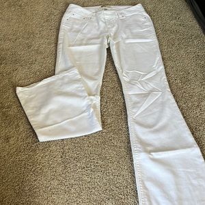 Size 7 white flare denim jeans